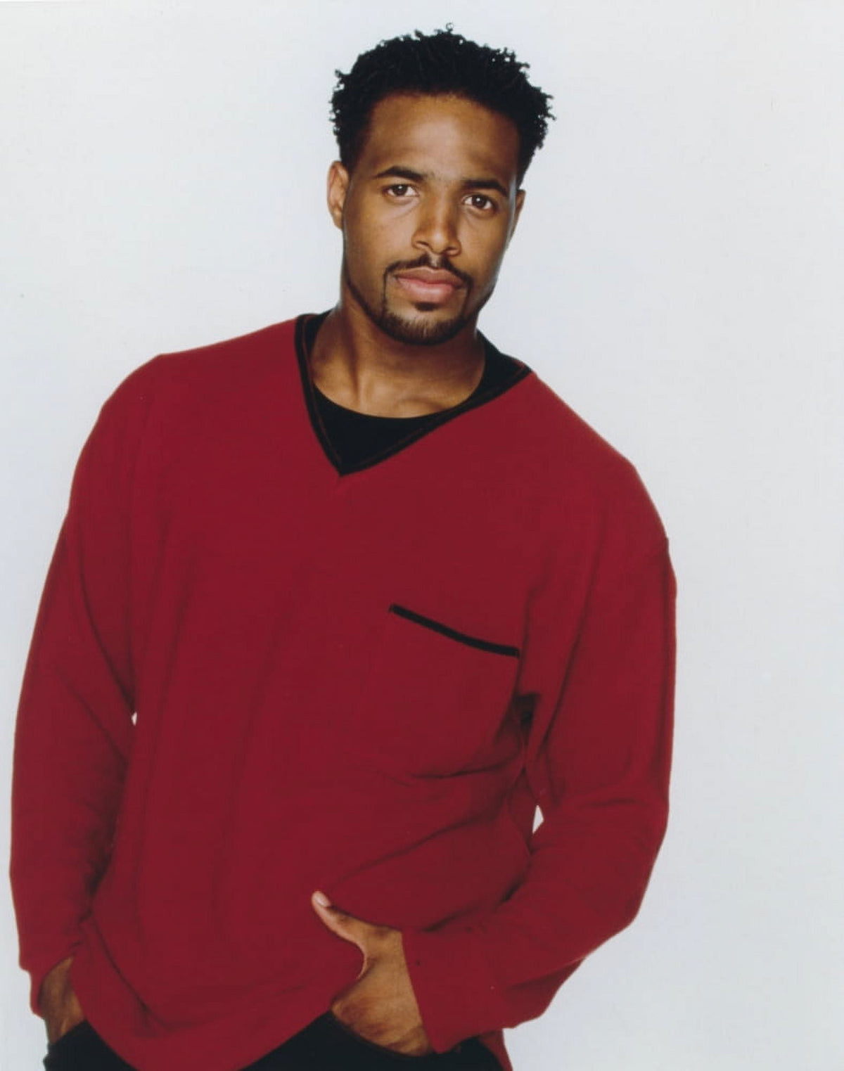 Wayans Brothers portrait photo print in red jacket.