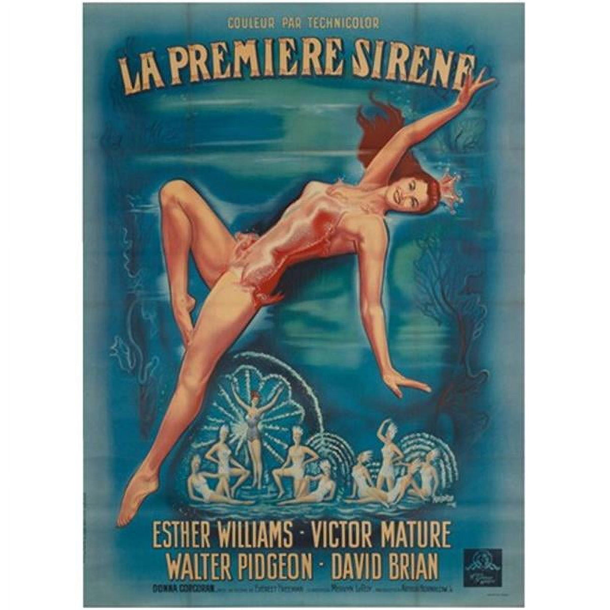 Million Dollar Mermaid movie poster print in vibrant colors, 11x17 inches.