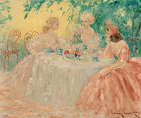 Sharing Confidences art print by Louis Icart - elegant design