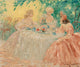 Sharing Confidences art print by Louis Icart - elegant design