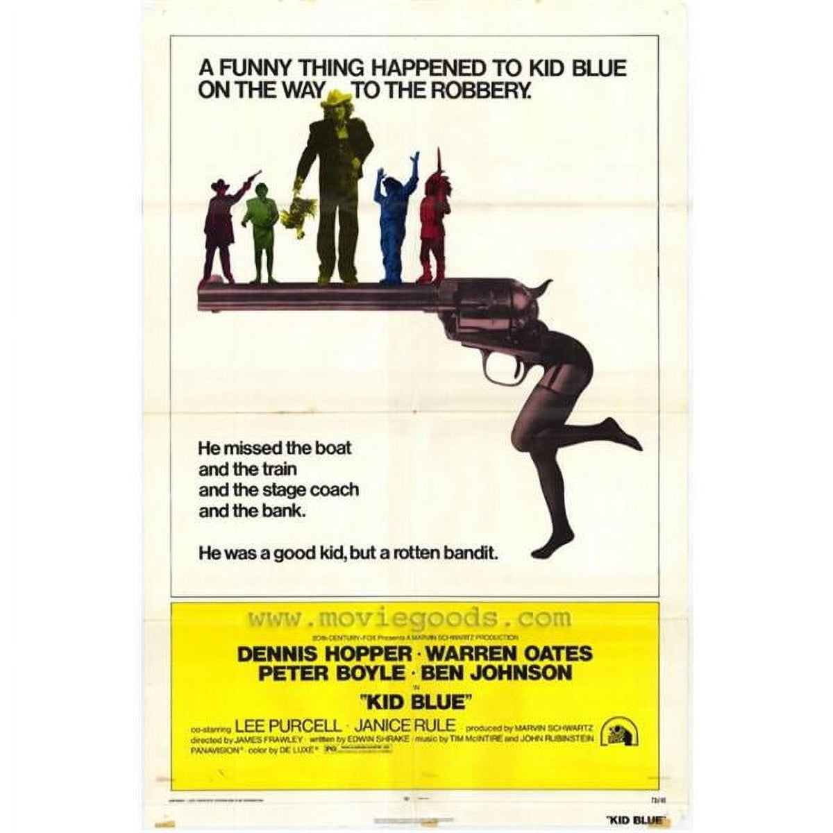 Kid Blue Movie Poster Print 27x40 featuring classic cinema art.