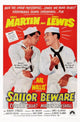Sailor Beware Movie Poster featuring Dean Martin and Jerry Lewis from 1952.