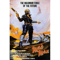 Mad Max Movie Poster Print featuring iconic imagery from the film in vibrant colors.