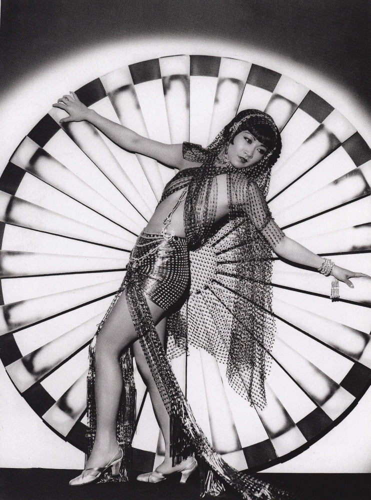 Anna May Wong Wheel Photo Print - Vintage Cinema Art