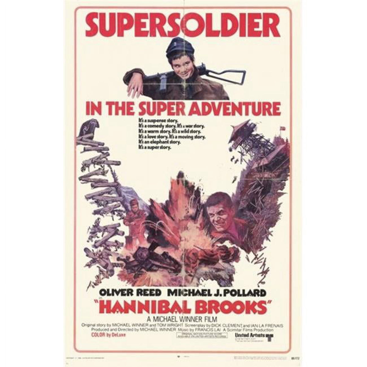 Hannibal Brooks Movie Poster 11x17 print showcasing classic cinema