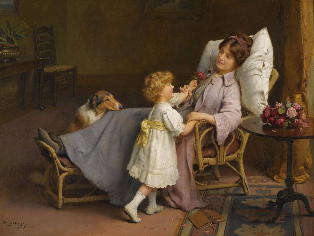 Well on the Mend Fine Art Print by Arthur John Elsley, available in multiple sizes.