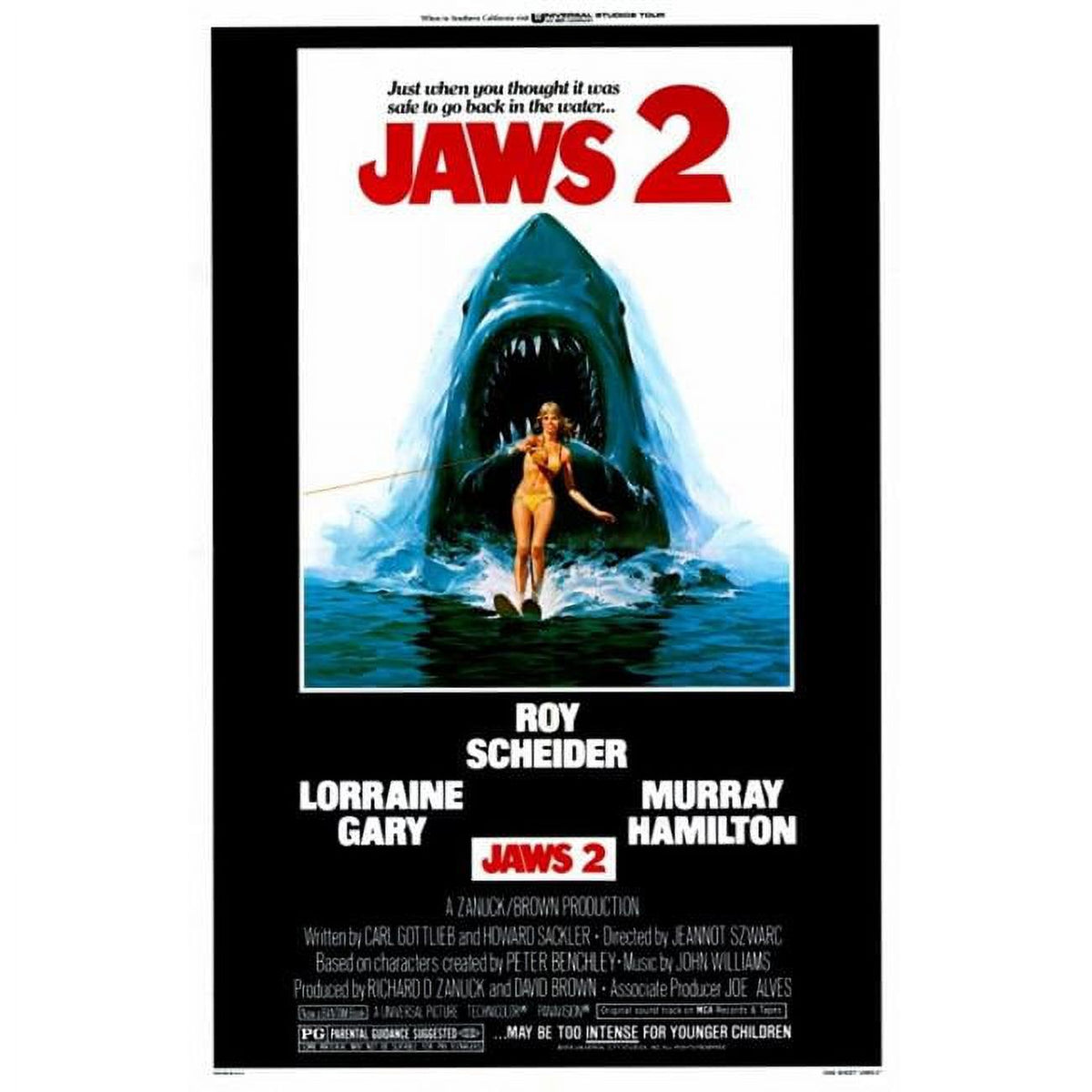Jaws 2 Movie Poster Print 27x40 - Classic Film Artwork
