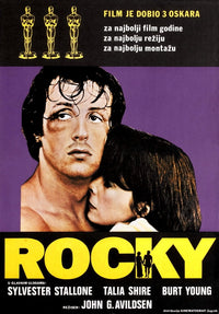 Rocky movie masterprint poster featuring Sylvester Stallone and Talia Shire