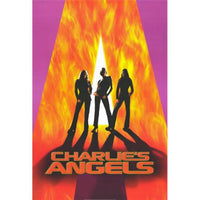 Charlie's Angels movie poster print featuring action-packed scenes.