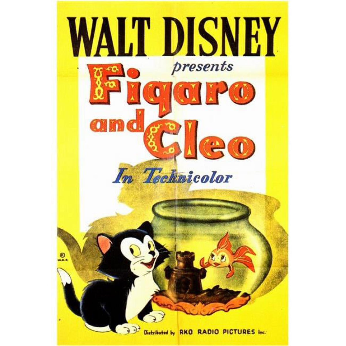 Figaro and Cleo Movie Poster Print 27x40