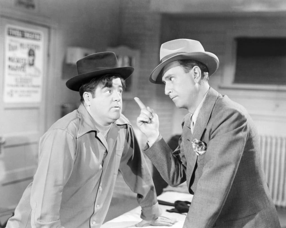 Here Come The Co-Eds movie photo print featuring Bud Abbott and Lou Costello.