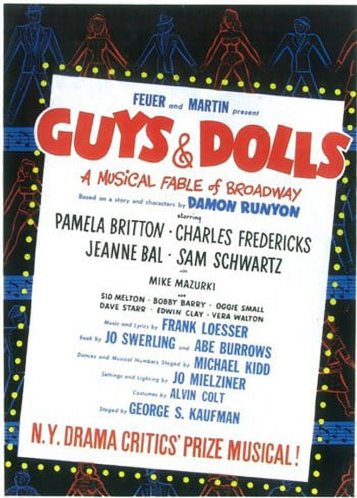 Guys and Dolls Broadway Movie Poster 11x17 print.