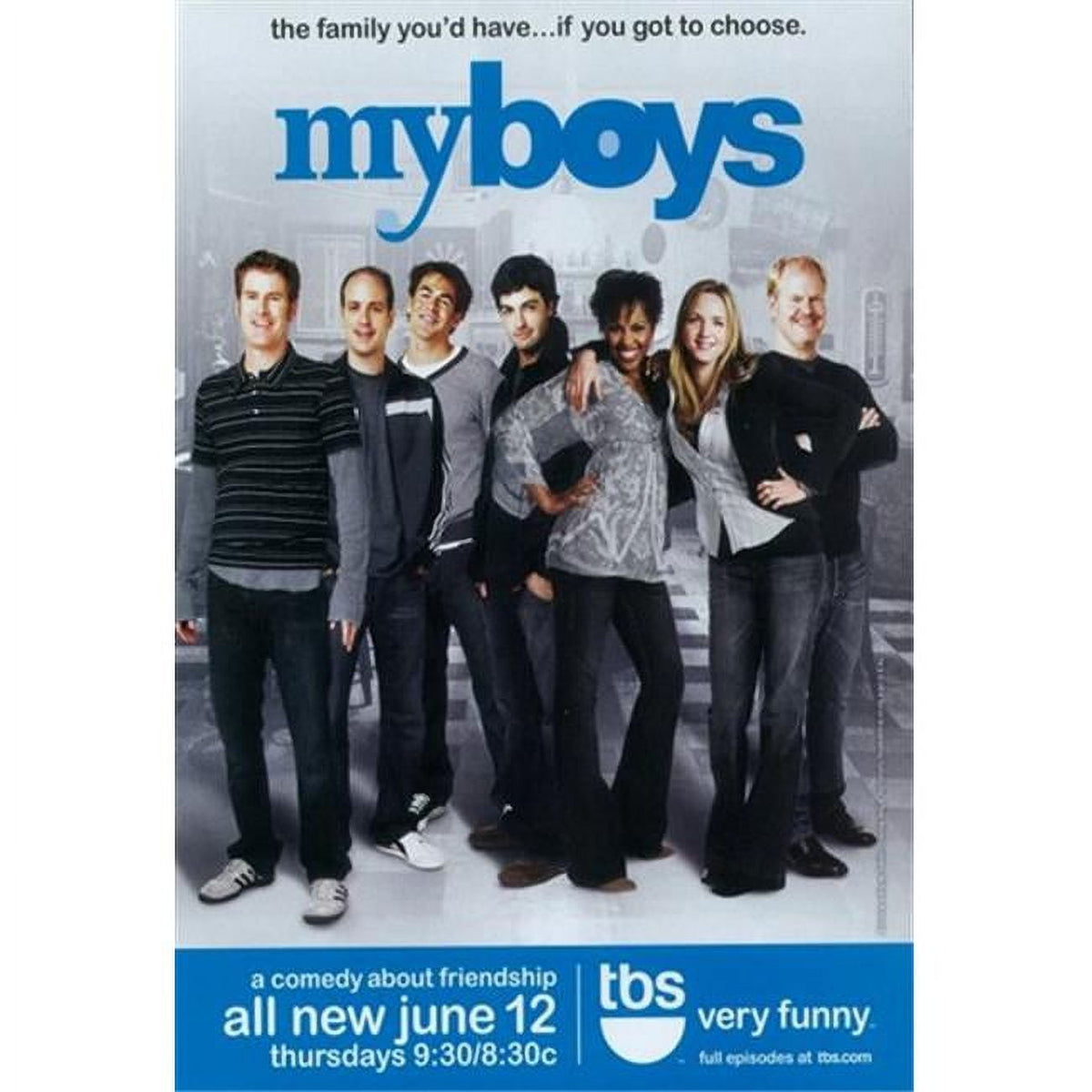 My Boys movie poster in 11x17 size, featuring vibrant colors and comedy theme.