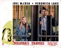 Sullivan's Travels movie poster masterprint featuring Veronica Lake and Joel McCrea, 1941.