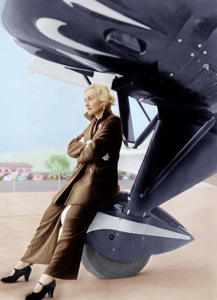 Carole Lombard vintage photo print (8x10) capturing classic Hollywood elegance.