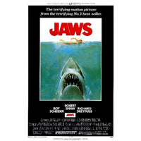 Jaws movie poster featuring a great white shark - classic film art print 11x17.
