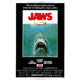 Jaws movie poster featuring a great white shark - classic film art print 11x17.