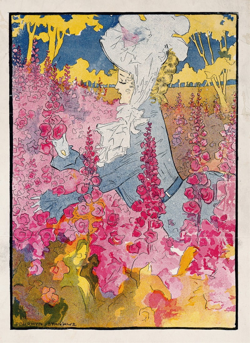 Summer poster print (1907) by Penrhyn Stanlaws, vibrant landscape art.