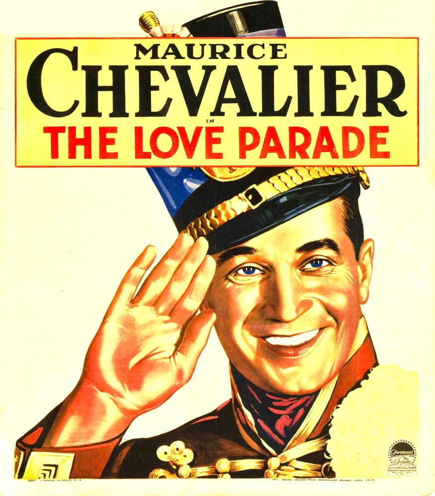 The Love Parade Movie Poster featuring Maurice Chevalier - 1929