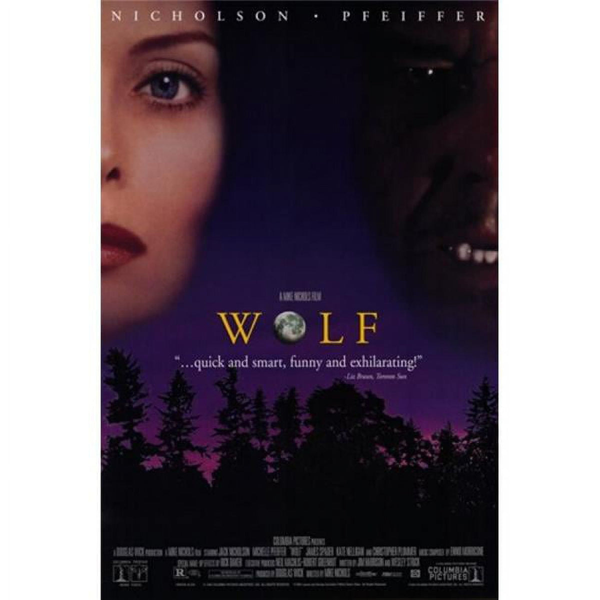 Wolf Movie Poster print in 11x17 size, showcasing cinematic art.