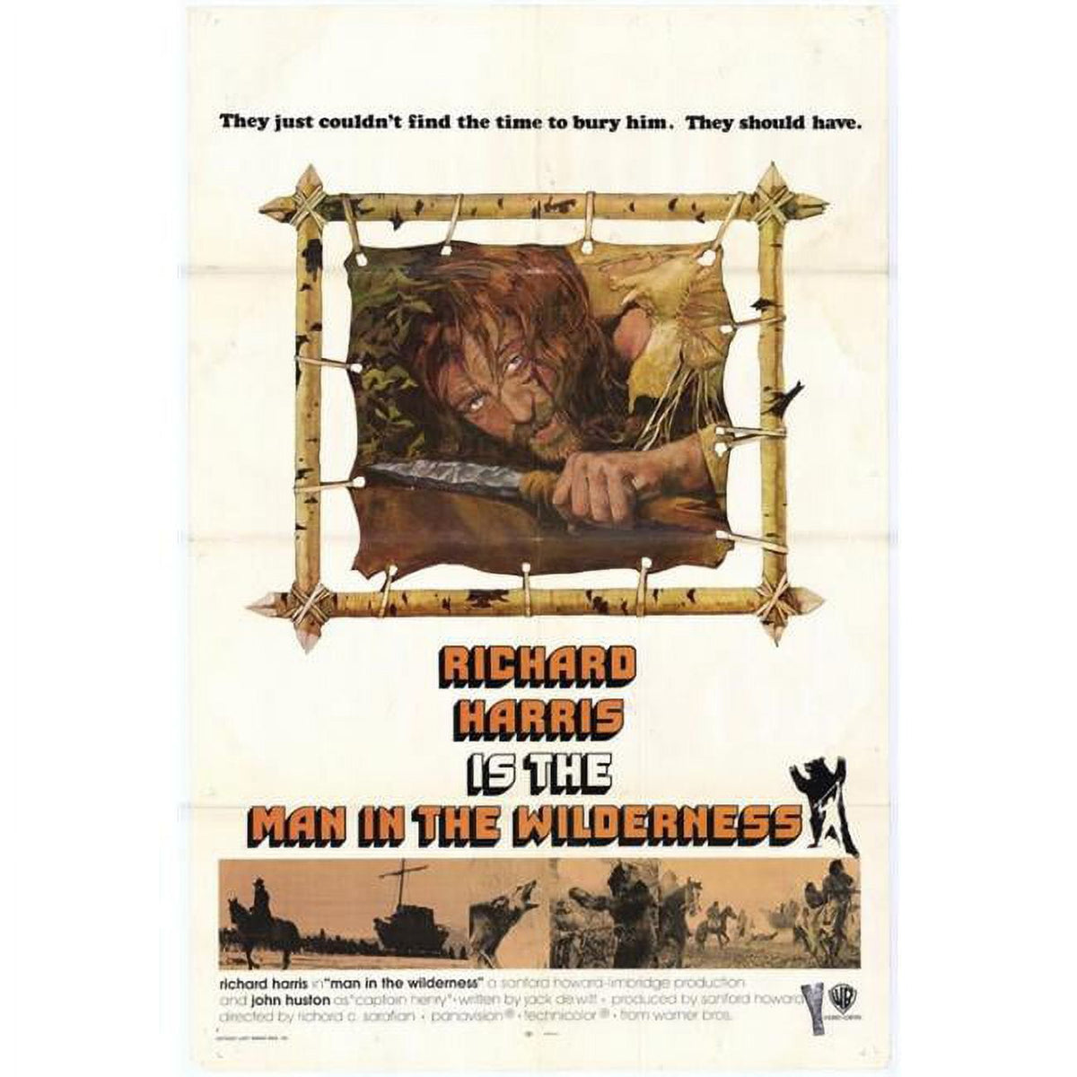 Man in the Wilderness movie poster print showcasing adventure and nature.