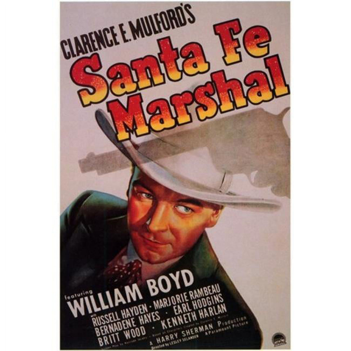 Santa Fe Marshal Movie Poster in vibrant colors and classic design.