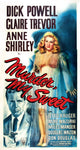Murder My Sweet 1944 movie poster print featuring Dick Powell and Claire Trevor.