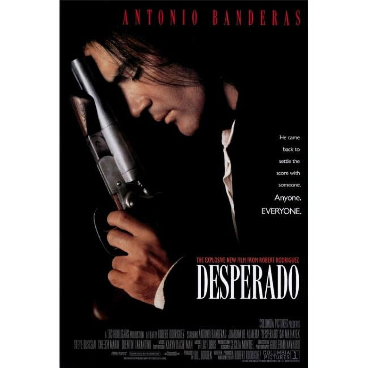 Desperado movie poster print featuring iconic imagery from the film.