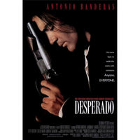 Desperado movie poster print featuring iconic imagery from the film.