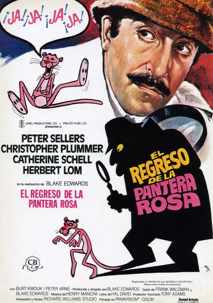 The Return of the Pink Panther movie poster masterprint featuring Peter Sellers.