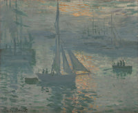 Sunrise Marine Poster Print showcasing a serene sunrise over water.
