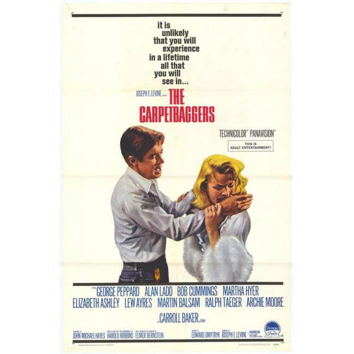 The Carpetbaggers Movie Poster Print - 27x40 inches