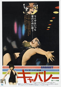 Cabaret movie poster featuring Michael York and Liza Minnelli, 1972 classic film