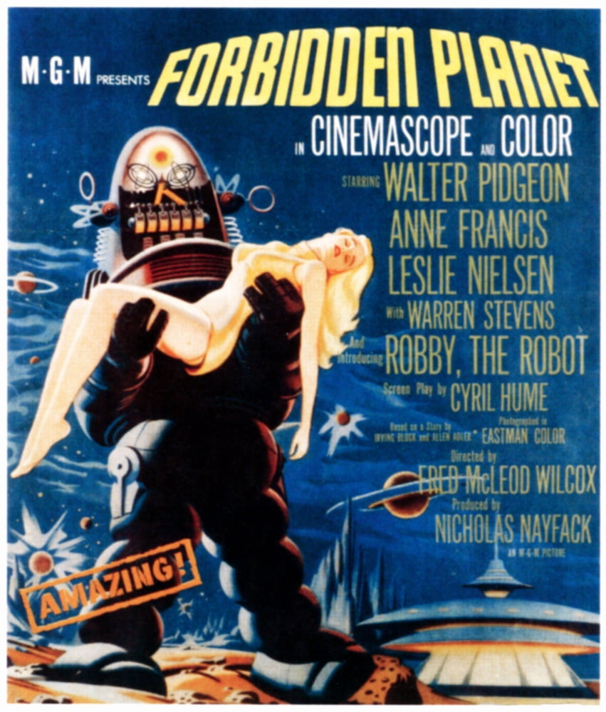 Forbidden Planet Robby the Robot Window Card Print - 1956 Movie Poster