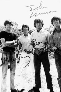 Signed photo print of The Beatles, available in multiple sizes.