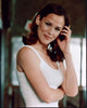 Jennifer Garner smiling in a white tank top photo print