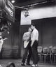 Martin and Lewis on a film set photo print