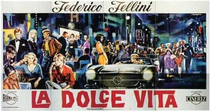 La Dolce Vita Movie Poster - 17x11 print featuring classic cinema artwork.