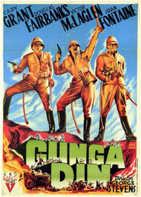 Gunga Din Movie Poster 11x17 print, classic film art.