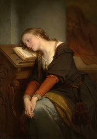 Margaret at the Church 1864 poster print by Nicaise De Keyser.