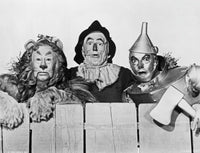 Wizard of Oz photo print featuring Cowardly Lion, Scarecrow, and Tinman.