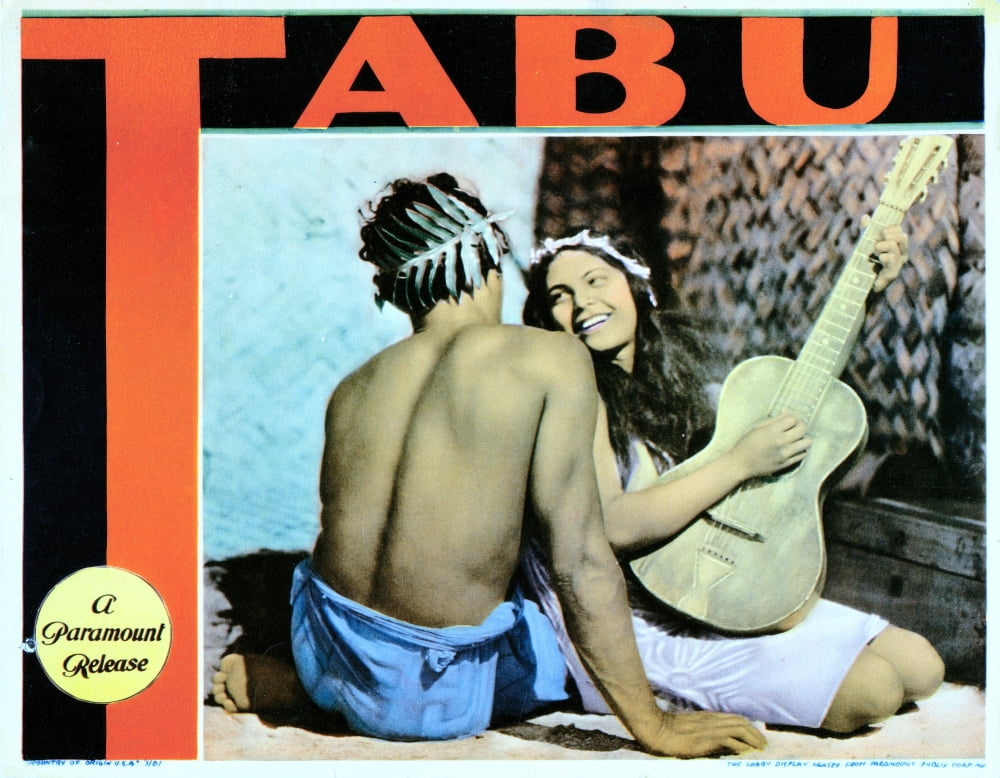 Tabu 1931 movie lobby card print, classic film art.
