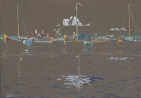 The Ships (Holland) art print by Wassily Kandinsky, vibrant abstract artwork.