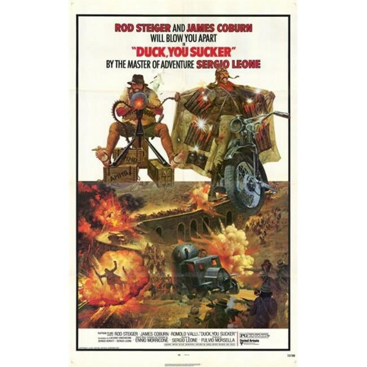 Fistful of Dynamite movie poster featuring iconic film imagery in vibrant colors.