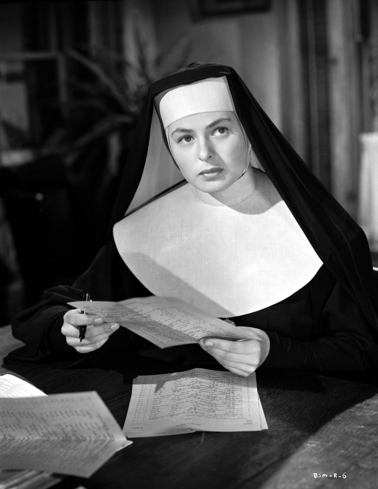 Ingrid Bergman Reading in Nun Attire Photo Print