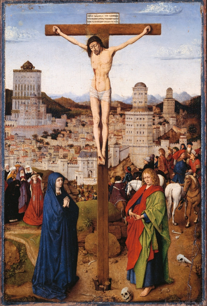 The Crucifixion Poster Print - Stunning religious artwork available in multiple sizes.