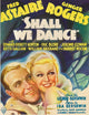 Shall We Dance movie poster print featuring Fred Astaire and Ginger Rogers from 1937