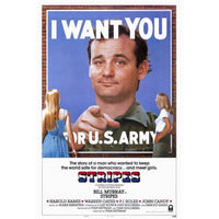 Stripes Movie Poster Print featuring iconic design and vibrant colors.