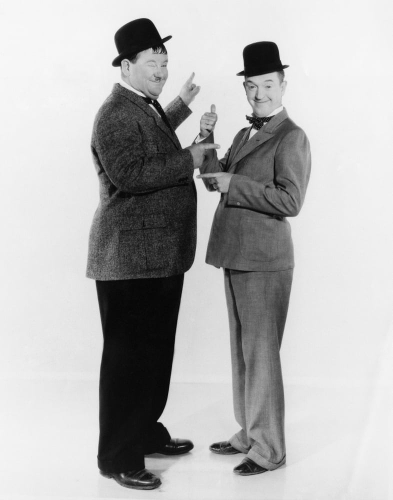 Vintage photo print of Stan Laurel and Oliver Hardy from the early 1930s.