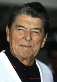 Ronald Reagan iconic photo print, available in various sizes.